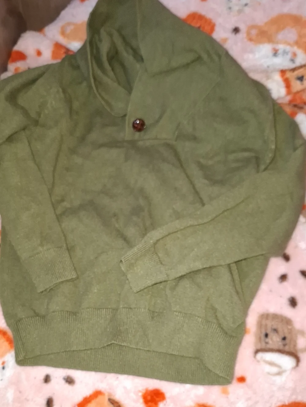 Men's Olive Green Hooded Sweater